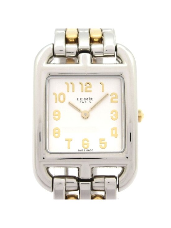 Hermes Watch Cape Cod SS 18k Yellow Gold White main image 6